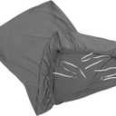 VOSAREA Armless Sofa Stretch Cover Grey Chaise Lounge Slipcover Pet-Resistant Slipcover for Living Room Furniture