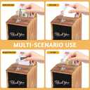 Suggestion Box with Slot and Lock - with 100 Suggestion Cards Ballot, Donation, Comment Drop Box for Church, Office, Wedding - Wall Mount/Countertop
