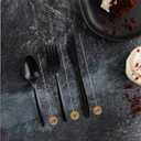 PLASTICPRO 1000 piece Cutlery Combo set of Black Plastic Forks, Spoons, and Knives Disposable Colored Cutlery Bulk Pack Variety Pack for Party Home Office