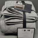 BEDSUM 100% Brushed Microfiber Down Alternative Toddler Comforter, Ultra Soft Lightweight and Warm Breathable Crib Quilted Blanket for Nursery Stroller Bed, 39x47 Inches, Light Grey