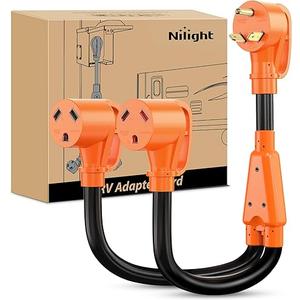 Nilight EV Dryer Adapter Cord 30 Amp to 30Amp 3 Prong 125V 3750 Watt Pure Copper Dryers Old Outlet New Plug Conversion Heavy Duty 10 Gauge Wires 10-30P to 14-30R 30M/30F