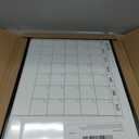 Monthly Whiteboard Calendar for Wall, 24" x 18" Dry Erase Board with Plastic Frame, Hanging Dry Erase Calendar with 3 Mini Sticky Notes for Kitchen Planner, Memo, Home and Office, Black