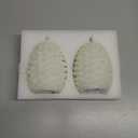 Pinecone Flameless Candles with Remote Timer, 2 Pack Real Wax Battery Operated LED Candles for Christmas Decorations, Rustic Holiday Table Centerpieces, Winter Home Dcor White