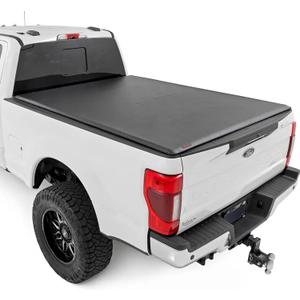 Rough Country Soft Roll-Up Truck Bed Cover for Ford F-150/Lightning & Raptor (2015-2026) - Low-Profile All-Weather Tonneau Cover