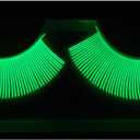 2 x White Luminous Costume Halloween Gloss In Darkness Party Lashes 1 Pair