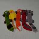 Jalousie 5 Pack Stuffingless Dog Squeaky Toys Dog Toy w/Durable Liner No Stuffing Dog Toy - Dog Toys Crinkle Paper Squeaker Toy for Medium Large Dogs (5 Pack - Color 2 - Squeaky)