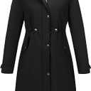 RISISSIDA Women Winter Parka Puffy Coat,Puffer Jacket with Long Fur Collar Hooded,Thicken Warm Bubble Overcoat for Deep Cold Medium