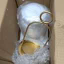 GYKLE Set of 2 Candle Lantern Set - Vintage Brass Candle Holders with Thick Glass Domes (5.25"x10" & 4.5"x7.87"), Perfect for Pillar Candles, Floral Arrangements, and Vintage Home Accents