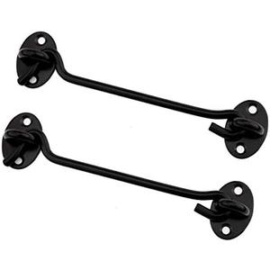 Pack of 2, Barn Door Latch,Ulifestar 6 Inch Heavy Duty Stainless Steel Gate Latch Lock,Cabin Hook Eye Latch Hook with Mounting Screws for Window,Sliding Door,Back Gate,Closet Doors,Front Porch,Fence,2 Pack
