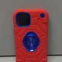 for iPhone 14 Case/iPhone 13 Case, with Kickstand (not Compatible with Plus Sized Models),Shockproof Hybrid Hard PC Soft Rubber Case for iPhone 14/13 6.1 inch (Red+Blue)