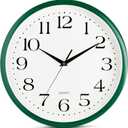 Bernhard Products Hunter Green Wall Clock Silent Non Ticking - 12 Inch Quality Quartz Battery Operated Round Easy to Read Home/Kitchen/Office/Classroom/School Clock