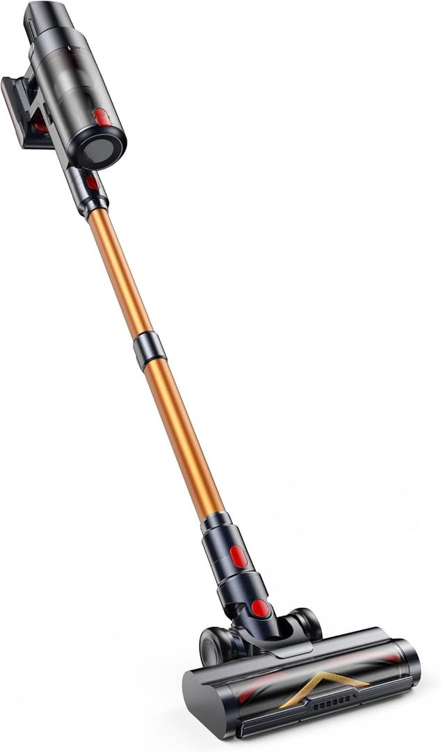 Cordless Vacuum Cleaner, 75Mins/55KPa/650W Self-Standing Stick Vacuum Cleaners for Home, Rechargeable