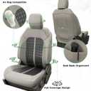 for Ford Bronco Seat Covers 4 Door 2021 2022 2023 2024 2025 2026, Custom Fit Leather Car Seat Cover Full Set, Luxury Waterproof SUV Protectors Accessories, Gray Black NOT for Raptor Sport