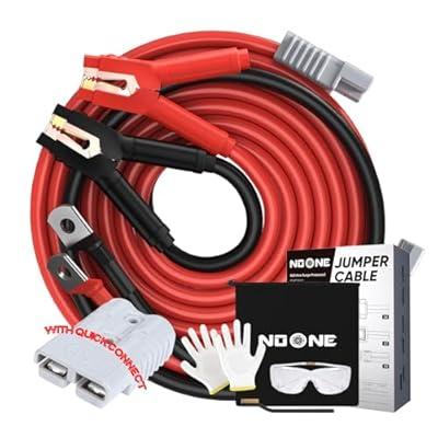 NOONE Booster Jumper Cables Heavy Duty 2/0 Gauge 30 FT 1500 AMP with Quick Connect Plugs for Truck SUV Car with up to 8Liter Gasoline