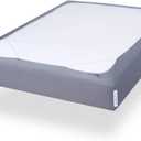 Box Spring Cover King Size, Alternates for Bed Skirt, Smooth and Elastic Woven Material Wrap Around 4 Sides of The Box Spring, Wrinkle & Fading Resistant, Washable, Dustproof, Grey