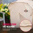 Grillman Grill Cover, BBQ Outdoor Grill Covers, Charcoal, Gas Grills, Waterproof, Rip-Proof, Weather-Resistant, Anti-UV, Barbecue Cover for Weber, Genesis, Charbroil, Nexgrill, etc (Tan, 58 Inch)