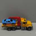 Dwi Dowellin Kids Toys for 3 4 5 6 7 Years Old Boys, 15" Large Tow Truck Toy,Friction Powered Transport Truck Crane Toy with Lights and Sounds,with Roadster,Toddlers Gifts