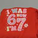 67 Hoodie Unisex with Funky 67 Print Meme Birthday Hoodie, Red, Size Medium