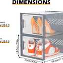 SIMPDIY Shoe Storage, 12 Pack X-Large Shoe Organizer for Closet, Shoe Boxes Clear Plastic Stackable Shoe Storage Boxes for Size 13