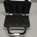 SugarWhisk Mini Waffle Maker Machine, Tiny Waffle Bites Iron for Kids, Bake 8 x 2'' Tiny Waffle Bites, Small Waffle Maker, Compact & Easy Use, Non Stick Surface, Recipe Included, White