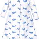 Hudson Baby Unisex Baby Long Sleeve Cotton Jersey Sleeping Bag, Blue Whale, 0-6 Months
