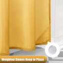 OLANLY Luxury Yellow and White Ombre Shower Curtain Sets with 12 Hooks, Waterproof and Washable Decorative Shower Curtains for Bathroom, 72x72 Inches