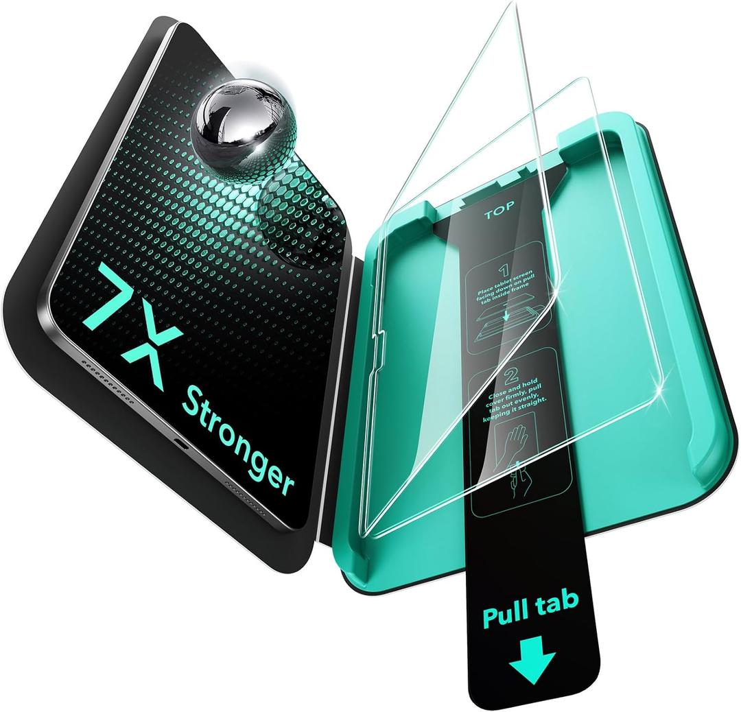 ESR 2 Pack Armorite Screen Protector for iPad A16 11th/10th Generation (11 Inch/10.9, 2025/2022), 9H Hardness Tempered Glass Film with UltraFit Tray, Military Grade, HD Clarity, Dust & Bubble Free