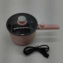 Topwit Hot Pot Electric, 1.5L Ramen Cooker, Portable Non-Stick Frying Pan, Electric Pot for Pasta, Steak, BPA Free, Electric Cooker with Dual Power Control, Over-Heating & Boil Dry Protection, Pink (1.6 Quarts)