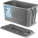 CleverMade Collapsible Laundry Basket Hamper - Shadow Stone Gray 2-Pack 60L - Space Saving Storage Organizer with Handles Foldable Home Organization
