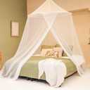 Large Mosquito Net for Bed or Outdoor Patio | 5FT Diameter Top Ring
Wide Base Bed Canopy | Insect & Bug Netting for Bedroom, Garden & Terrace