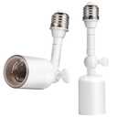 E26/E27 Ceramic Heat-Resistant Light Socket Extender Adapter with 4.5 Inch Extension, All Direction Adjust Secure Fixation, Metal Heavy Load-Bearing High Power Screw Base, 2Pack