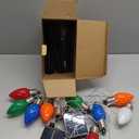 10 Pack Large C9 Christmas Decorations Outdoor Waterproof, Solar C9 Christmas Lights Outdoor with 2 Modes, Solar Pathway Lights for Outside Party Yard Lawn Patio Walkway Xmas Decoration (Multicolor)