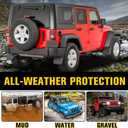 Mud Flaps Splash Guards Flares Set Compatible with Jeep Wrangler JK JKU 2007-2018 Accessories, Heavy Duty Mudguards with Hardware, Front and Rear Mudflaps, Driver & Passenger Side, 4PCS