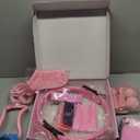 17 Pcs Pilates Equipment,Pilates Set,Women at Home Pilates kit,Pink Pilates Ring and Ball Set Pilates Socks, Jump Rope,5 Resistance Bands Compact Toning and Fitness Essentials Starter Set Accessories