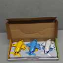 KIDSTHRILL Kids Airplane Toy for Boys & Girls. Set of Three Toy Airplanes with Flashing Lights, Music & Airplane Sound, Push and Go Toy Plane Gift Toys for Toddler Boys 2 3 4 5 6 7 Years Old & up (White, Gray, Yellow)