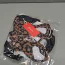 PATPAT Family Matching Swimsuits Cutout One Piece Spliced Monokinis Striped Lines Print Quick Dry Beach Wear Cute Bathing Suits- Black Leopard Girl 2 Years