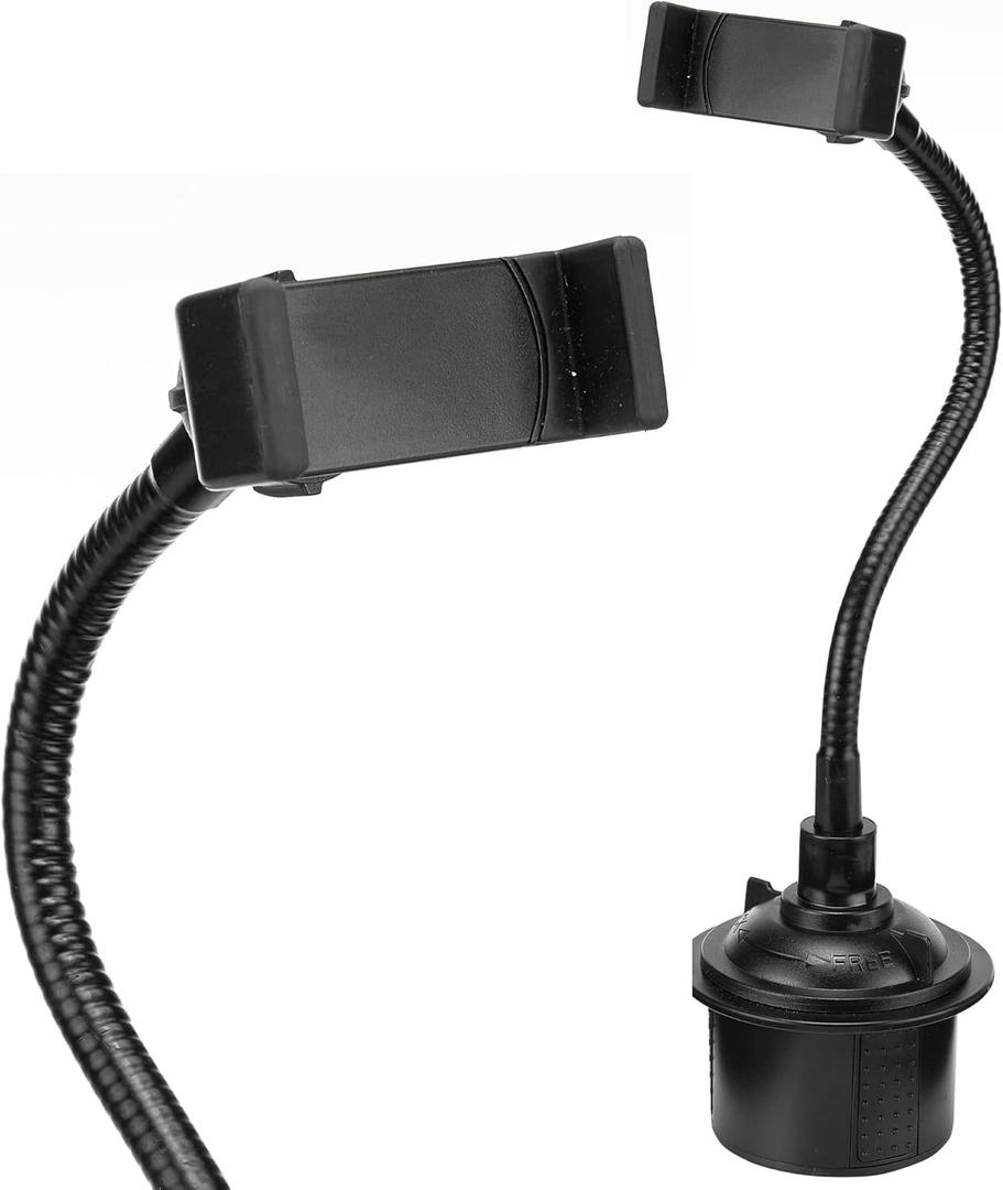 CHARGEWORX 10" Neck Universal Cup Holder Car Mount, Cup Holder Phone Mount, Phone Cup Holder for Car, Cell Phone Cup Holder, 360 Rotation Cup Holder Phone Mount for Car, Fits 2.5"-3.75" Cupholders