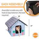 K&H Pet Products Heated Outdoor Cat House for Outside Pets in Winter, Weatherproof Outdoor House for Ferals, Insulated Kitty Shelter, 2 Doors, Waterproof Heated Cat Bed, Safety Listed - Cottage 20W