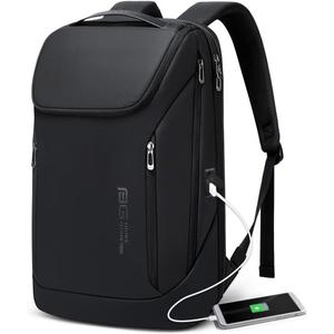 BANGE Business Smart Backpack Waterproof fit 15.6 Inch Laptop Backpack with USB Charging Port,Travel Durable Backpack (Black)