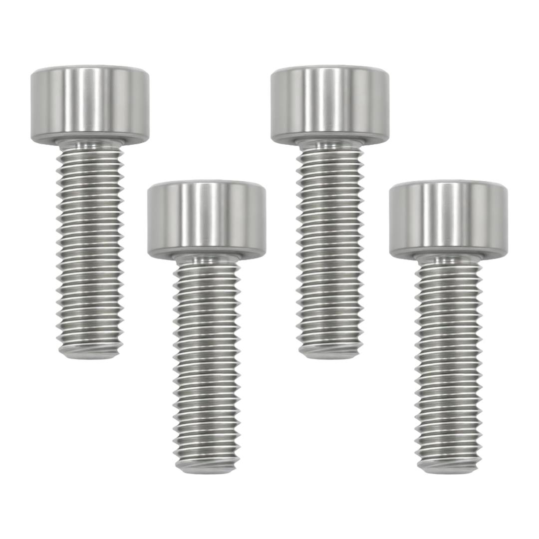 M6x18 Titanium Bolts (4PC) - Lightweight Design | Ideal for Humid/Salty Environments | Socket Head Hex Key No Washer | MTB/Motorcycle Bolts | Natural Color