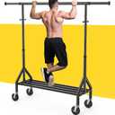 Heavy Duty Clothes Rack Load 520LBS, Adjustable Rolling Clothing Rack with Sturdy Wheel, Metal Industrial Closet Garment Racks for Hanging Clothes Coat, Portable for Bedroom, Laundry Living Room