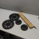 Whitmor Extra Large Utility Foldable Shopping Cart with Wheels, 100 Lb Capacity, Heavy Duty Grocery Cart with Steel Frame, Foam Handle, Rolling Collapsible Utility Trolley for Grocery, Laundry, Black