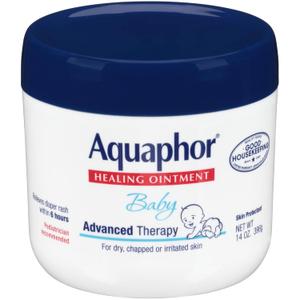 Aquaphor Baby Healing Ointment Advanced Therapy Skin Protectant for Chapped or Dry Skin, Drool Rash and Diaper Rash Ointment, 14 Oz Jar