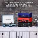 Victrola Journey Bluetooth Portable Suitcase Record Player  with Built-in Speakers, 3 Speed Vinyl Record Player, RCA Out, Headphone Jack (Black)