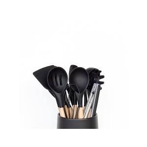 Black Silicone Kitchen Utensil Set