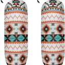 Aztec Western 2PC Reusable Plastic Bag Holders, Grocery Bag Organizer, Multicolor, Polyester, 20.5 x 8.7 Inch