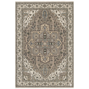Washable Non-Slip 3x4' Rug - Blush/Beige Traditional Medallion Area Rug for Living Room, Bedroom, Dining Room, and Kitchen - Exact Size: 3x4