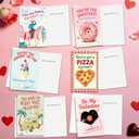 5 x 24 Pack Valentines Day Cards Cute & Funny Valentine Cards with Envelopes and Stickers, 6 Designs for Kids, Friends & Family, Sweet Love Notes for Him & Her