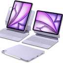 ESR iPad Air 11 Inch Case with Keyboard (M3/M2, 2025/2024) & iPad Pro 11/Air 5th/4th Gen Keyboard, Easy-Set Magnetic Stand, Portrait/Raised Modes, with Removable Protective Case, Purple