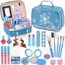 Real Washable Makeup Kit for Girls - Non-Toxic Kids Play Make Up Set Toy for Toddlers Children, Princess Toys Birthday & Christmas Gift ideas for Ages 5 6 7 8 9 10 11 12 Year Old Girls